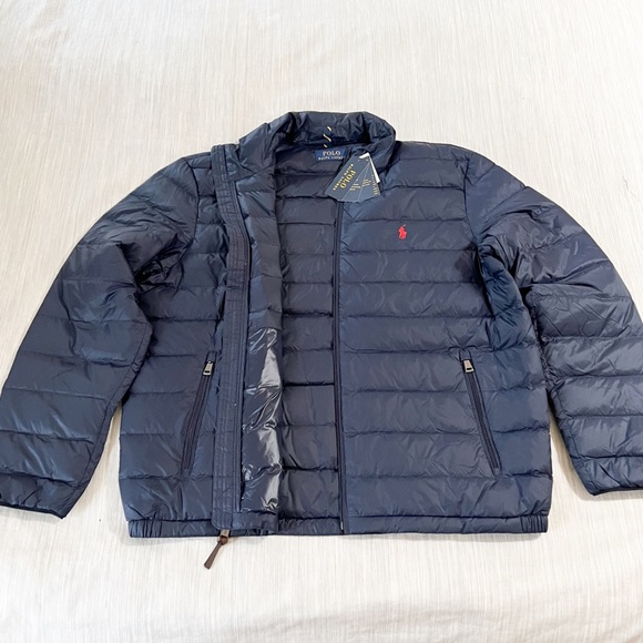 Polo Ralph Lauren Pony Full Zip Down Packable Jacket Men's Aviator Navy - Picture 4 of 14